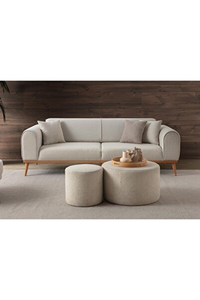 Haliloğlu Paris 3+3 Koltuk Takımı Krem