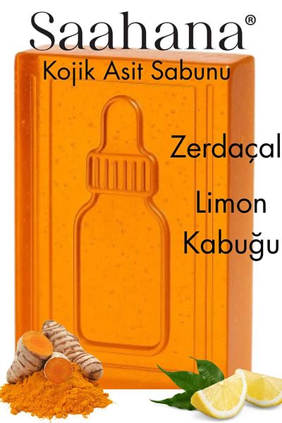 Saahana Kojic Acid Soap, Anti-Blemish with Turmeric and Kojic Acid Effect, Tone Equalizing, Whitening Effect