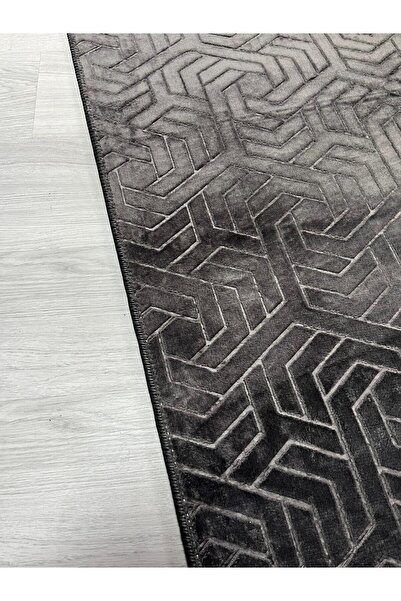 Merinos Dinarsu Armoni Antrasit Kaymaz Taban Kesme Halı Yolluk Mutfak Koridor...