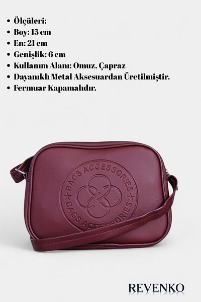 REVENKO Medium Size Hot Printed Burgundy Tote Bag Suitable for Shoulder and Crossbody Use