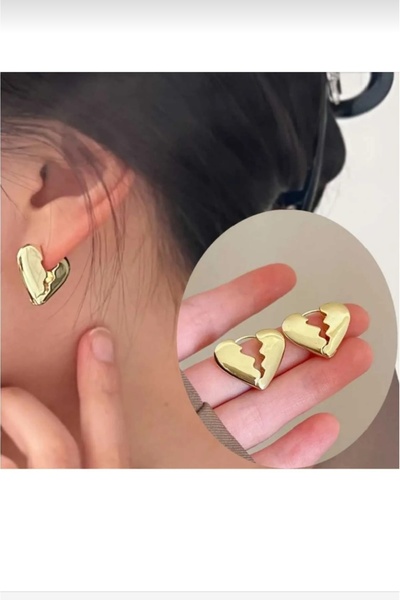 shop أقراط على شكل قلب مكسور