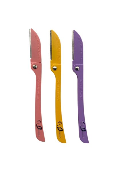 SETBEAUTY Kaş Usturası 3’lü Yüz Jileti Bıyık Alma Epilasyon Kaş Ustura Kaş Jileti Bıyık Jileti Ustura