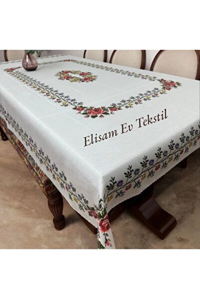 Elisam Worry-Free Stain-Resistant Table Cloth (Cross Stitch)