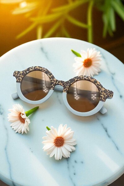 Kai Baby Nordic Cute Children's Sunglasses Unisex Leopard Patterned 1-7 Years...