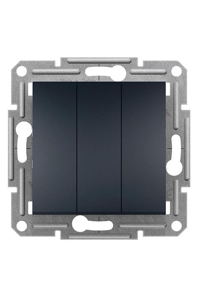 Schneider Electric Eph2100171 Asfora Plus Anthracite Triple Switch Frameless