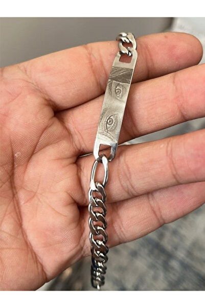 Bika Time Göz Bileklik Kişiye Özel Resimli Baskı - Hediye - Çelik Bileklik Asla Paslanmaz - Sevgililer Günü H