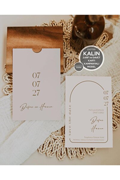 Linvito Kampanyalı Düğün, Nikah, Nişan Davetiyesi (50 Adet)