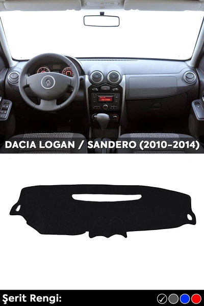 NAZ OTO Dacıa Logan / Sandero (2010-2014) 3d Torpido Koruma Kılıfı - Ön Göğüs...
