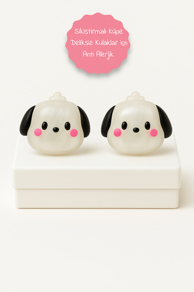 MakeWell Sıkıştırmalı Çocuk Küpesi Kuromi My Melodi Hello Kity Tavşan Çocuk Küpesi