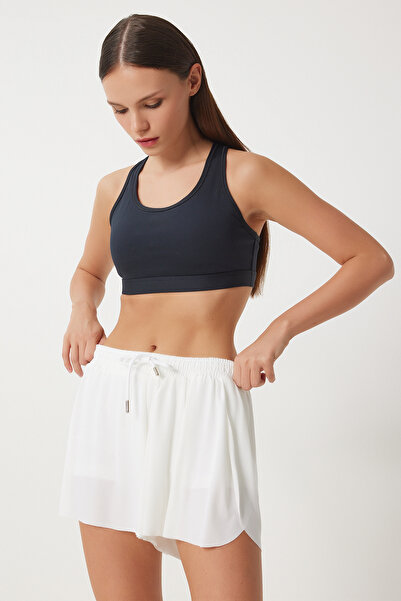 Lovelyİstanbul Ψηλόμεσο Μίνι Σορτς Δύο Επιπέδων BONE LDZ0009