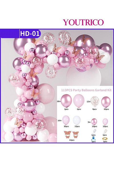 Youtrico Dreamy Macaron Balloon Garland - Pastel Colour Wedding Decoration