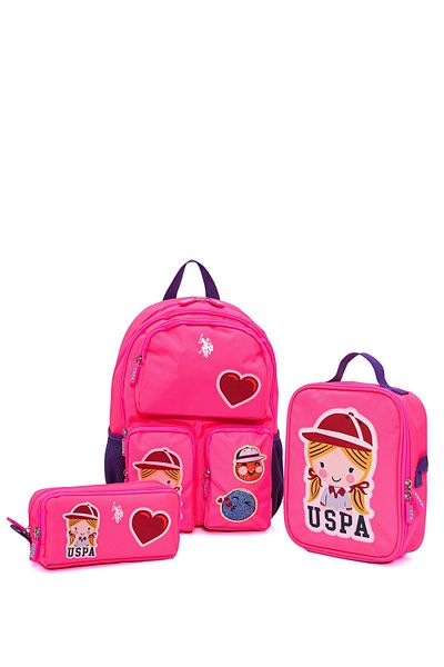 U.S. Polo Assn. Πόλο των ΗΠΑ. Συν. Σετ σχολικής τσάντας για κορίτσια PLSET25010