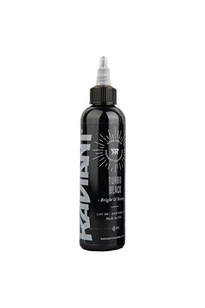 Radiant Turbo Black - Tattoo Dövme Boyası - 4oz/120ml