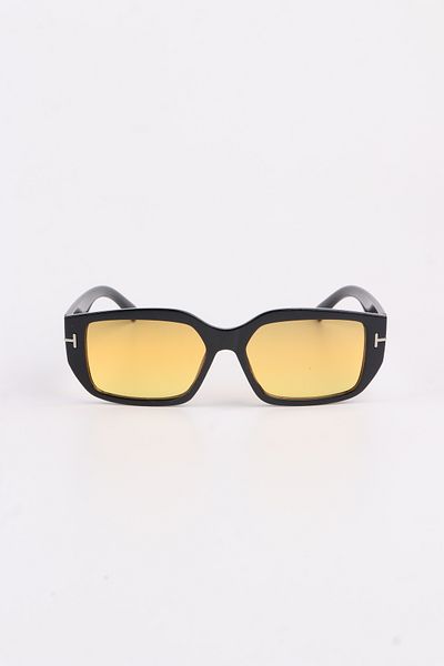 Eyesofia Caramello Vintage Black Orange Unisex Sunglasses