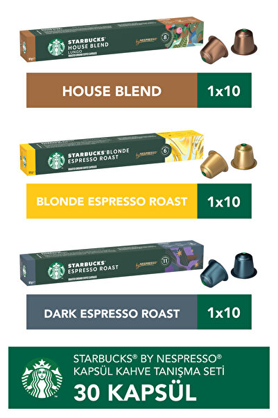 Starbucks Nespresso Uyumlu Kapsül Kahve Tanışma Seti 30'lu