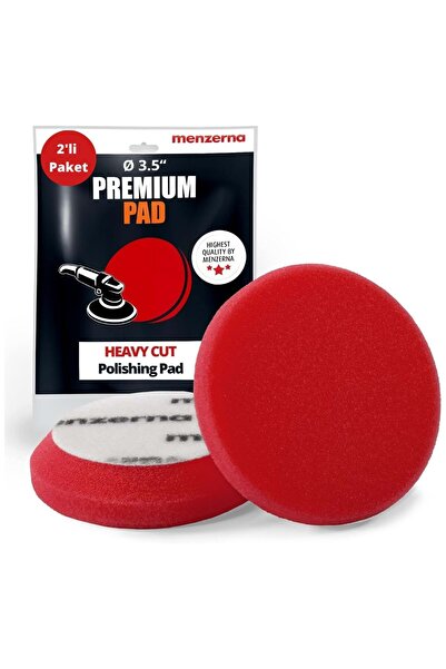 Menzerna Ağır Kesim Kalın Pasta Süngeri 2li Paket (Kırmızı) - 95mm