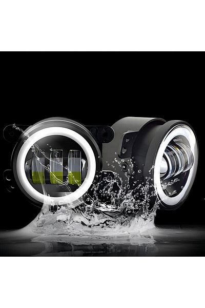 Generic مصباح ضباب عين الملاك 4 بوصات 30 وات مصباح عمل LED للدراجات النارية مصباح LED معدّل للطرق الوعرة