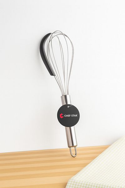Chefstar Small Size Black Metal Silicone Beater