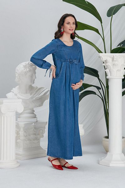 Işşıl O7039-Rochie de Maternitate Maxi Lyosell cu fundita