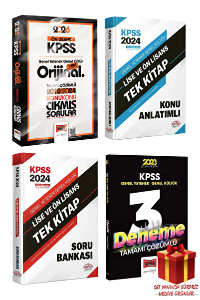 Yargı Yayınları 2026 Kpss Ön Lisans Konu Konu Çıkmış Sorular 2010-2024 Tek Ki...