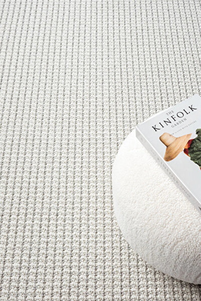 Eliz Home Beyaz Gri Yumuşak Dokulu Halı Kilim Salon Mutfak Koridor Yolluk Dokuma Makine Halısı 0014