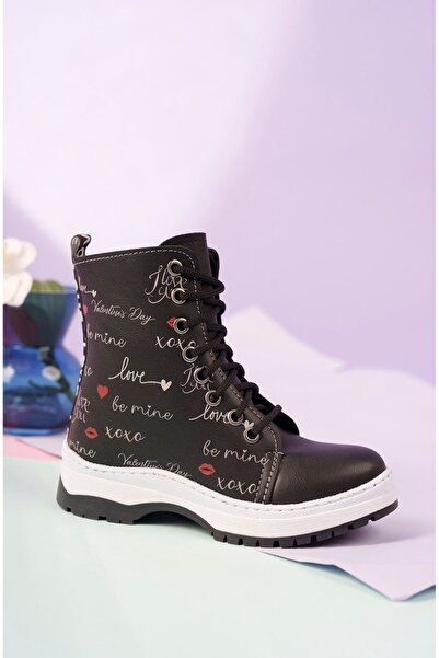 epaavm Termo Taban Baskılı Siyah Çocuk Bot