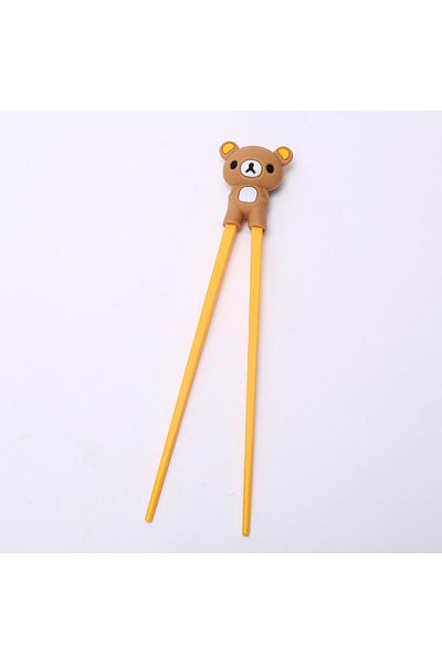 Patladı Gitti Brown Colored Chopstick and Chopstick Learning Apparatus