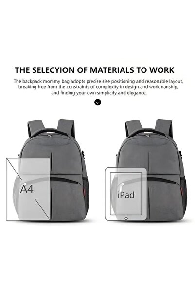 Generic Multifunctional Large Capacity Diaper Bag Backpack, Backpack With Insulated Pocket