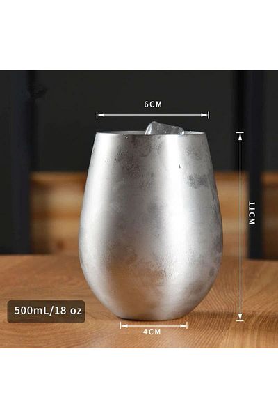 LEAXOR Stainless Steel 304 Drinking Glass, LEAXOR®, Grey