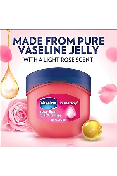 Vaseline Lip Therapy Pink 7g – Long-lasting Moisture, Soft Pink Tint & Smooth Lips, Pocket-friendly