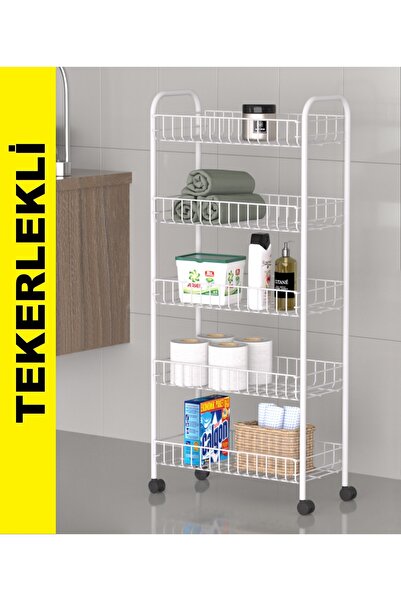 EVA METAL TASARIM Sebze Ve Meyve Sepeti Çok Amaçlı Mutfak Rafı Metal Düzenley...