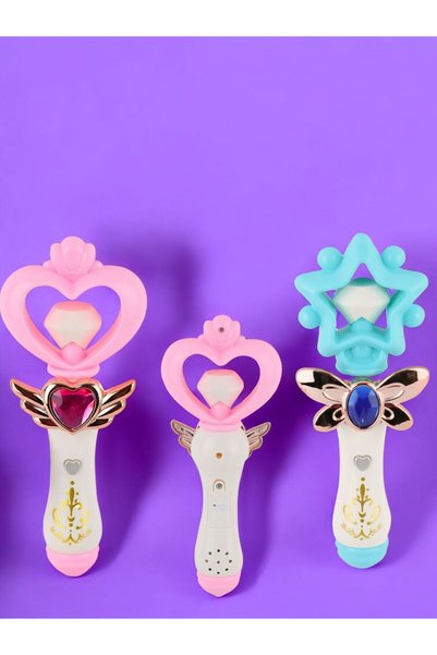 BYCEGU Pembe Renk Sesli Ve Işıklı Oyuncak Peri Asaası