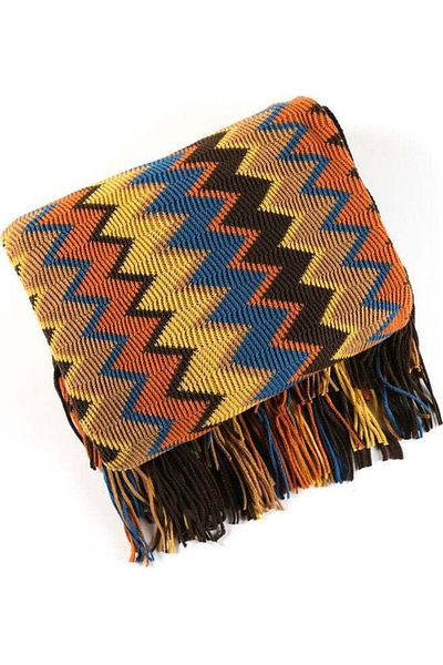 Generic Bohemian Blanket Lunch Break Blanket Bed End Blanket Tassel Thickened Sofa Blanket 130x170cm