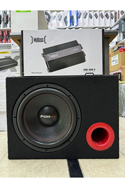 Sound Ikili Takım 30cm Kabinli Bass 1200wat 4 Kanallı Anfi 4x60rms 2400wat Anfi