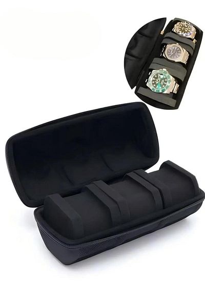 Generic Watch Box Organizer For 3 Watches, Watch Storage And Display Box (3 SLOTS)
