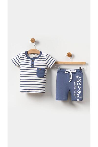 ZİMBOO BABY BOY MONTHS STRIPED SHORTS 2-PIECE SET