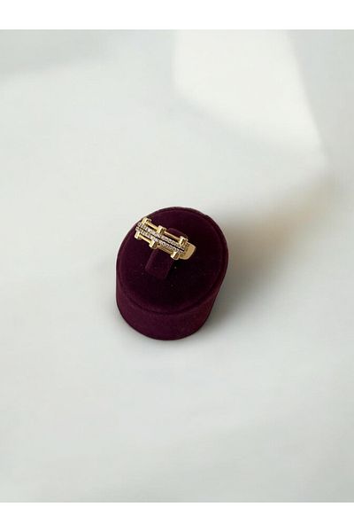 Asteria Jewelry Gold Baguette Designed Ring