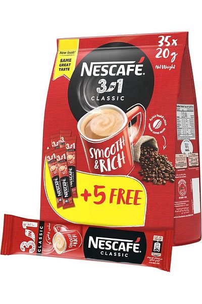 Nescafe 3in1 Coffee Instant Mix Stick 20g pack (30+5 Sticks)