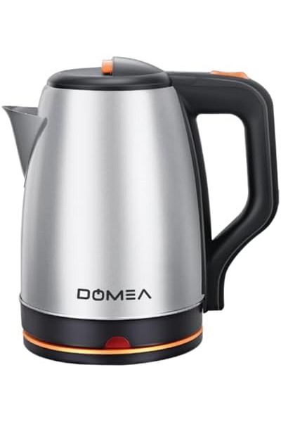 DOMEA Stainless Steel Electric Kettle, 1.8l, Quick Boil, Auto Shut-off, Cordless With 360-degree S