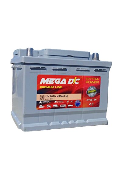 Mega DC 60 Amper 12 Volt Mega DC AKÜ - Binek Araç İçin Uygun - 2025 Üretim
