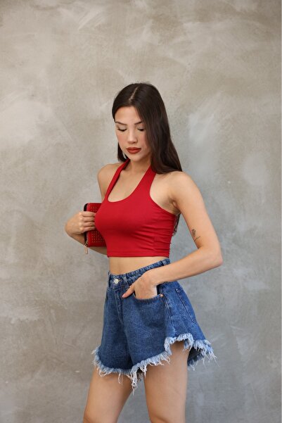 ESL ESLEM Crop Top with Halter Neck