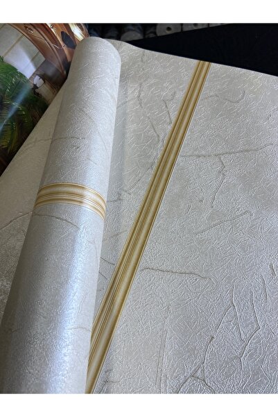 KOÇ YAPI DEKOR Tutkal Hediye 5.30 m2 Gold 3d Deri Dokulu Kabartmalı Ithal Duv...