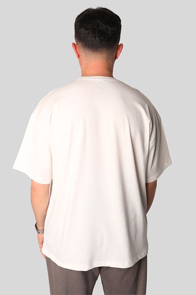 ESNOA Oversize Ecru T-Shirt 100% Cotton – Unisex Streetwear Design Printed