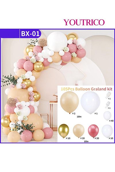 Youtrico Dreamy Macaron Balloon Garland - Pastel Colour Wedding Decoration