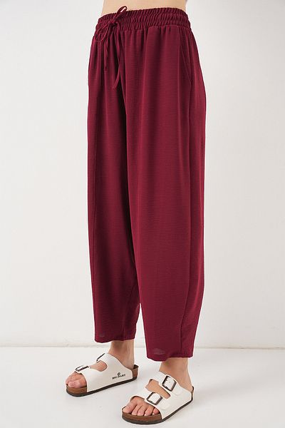Bigdart Burgundy 6591 Woven Baggy Trousers
