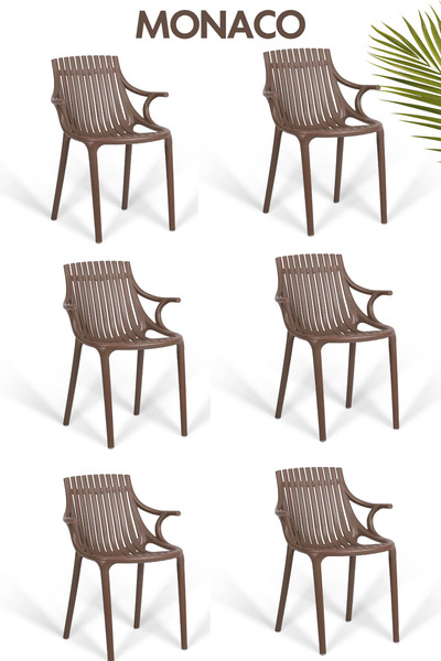 RETRO ART Monaco Kafe ve Balkon Sandalyesi 6'lı Set
