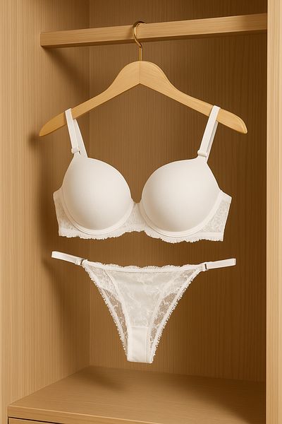 pae Set sutien cu chiloți eleganti și eleganti, căptușiți cu sârmă