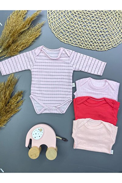 ZİMBOO KIZ BEBEK 4 LÜ SET  ALTTAN ÇITÇITLI BADY