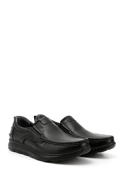 GÖNDERİ(R) Men's Black Genuine Leather Comfort Shoes