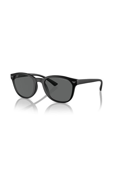 Emporio Armani نظارة شمسية فانتوس للرجال - Ea 4225u - مقاس العدسة: 53 مم - أسود غير لامع